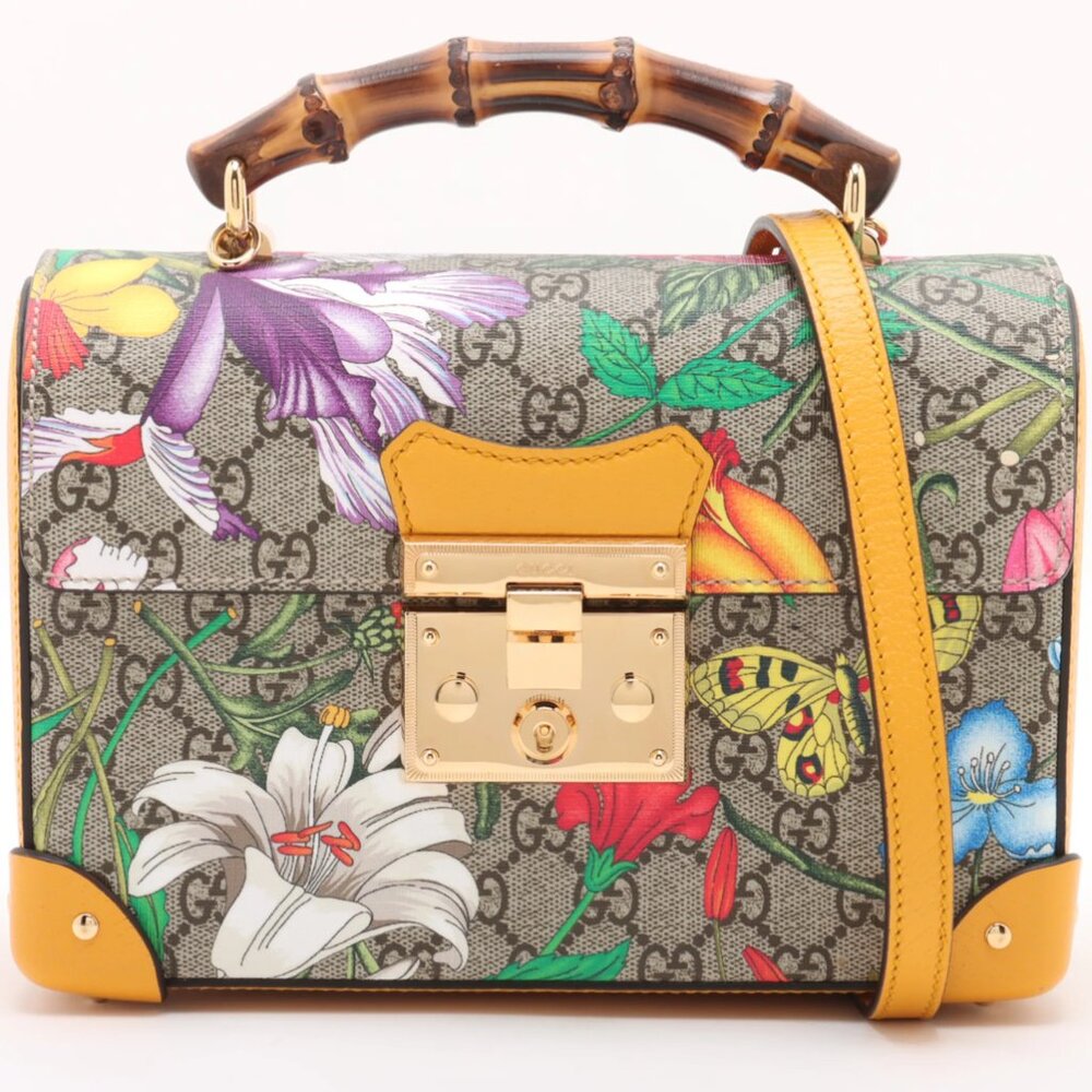 Flora Bamboo Padlock Bag - COA included